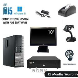 10 Touchscreen All In One POS System Restaurant Point Of Sale, card reader SALE