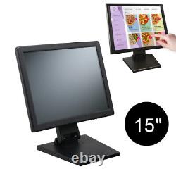 15in TFT Touch Screen Monitor LCD Capacitive VGA POS TouchScreen for Restaurant