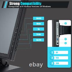 17 12801024 LCD Touch Screen Monitor POS USB VGA for Retail Kiosk Restaurant