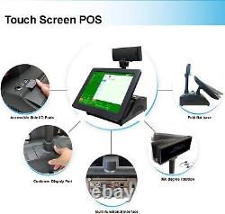 A2 All-in-one POS System, 15 Touch Screen Cash Register Machine for Restaurant