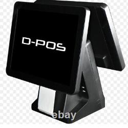 D-pos Dual Screen 15 Touch Screen Terminal Point Of Sale Pos System Receipt