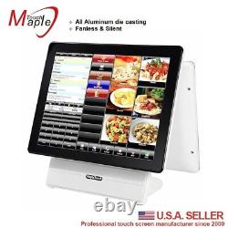 Dual screen POS teminal touch screen computer all in one I5/8G/128G/15