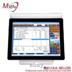 Dual screen POS teminal touch screen computer all in one I5/8G/128G/15