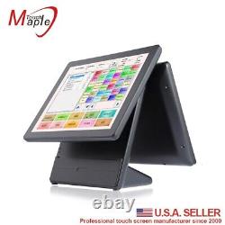 Dual screen POS touch computer all in one I5/8G/128G/15