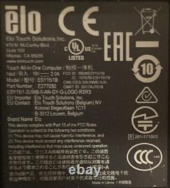 ELO ESY15i1B Touchscreen Toast POS (Android) POWER&CAMERA TESTED SCREEN CRACKED