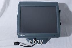 MICROS WS5A 400814-101 Touch Screen POS Terminal Register With Stand