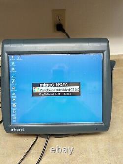 Micros WS5A Workstation Touchscreen POS Terminal/Register 400814-101 With Stand