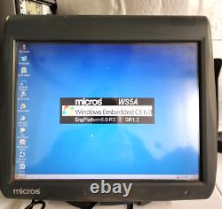 Micros Workstation 5A 400814-101 POS Touch Screen Terminal Stand OS Windows CE