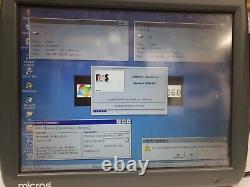 Micros Workstation 5A System Touchscreen POS Terminal Windows CE 6.0 Stand