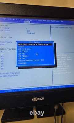 NCR P1532 Touchscreen POS Terminal 7734, 1.6Ghz Dual Core, 4GB/60GB SSD, W10E