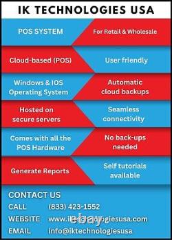 POS System Touch Screen 15, Scanner, Cash Register, Wholesale Retail Software