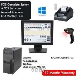 POS System Touch screen 15 + CPU, Cash Register Express retail Point of Sale