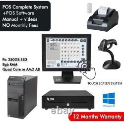 POS Touch screen system with CPU, Cash Register Express Complete Point of Sale