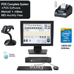 POS system Touch screen with CPU, Cash Register Express Complete Point of Sale