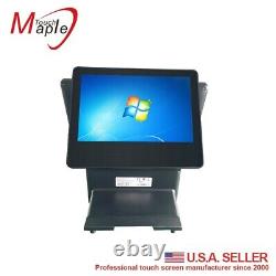 POS touch computer all in one I5/8G/128SSD/15 with 10.1 second display