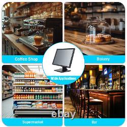 17 Écran tactile POS LCD ajusté pour le kiosque de vente au détail du restaurant Bar HotFAST noir