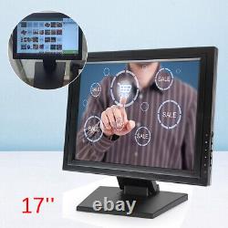 Écran LCD VGA de 17 pouces avec écran tactile USB pour point de vente/ordinateur avec écran LED pour la vente au détail.
