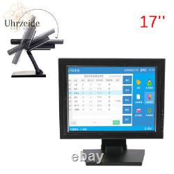 Écran LCD de 17 pouces avec affichage VGA, écran tactile USB pour point de vente/PC avec écran LED de vente au détail