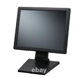 Écran LCD tactile de 15 pouces avec affichage VGA/HDMI, moniteur POS pour commerce de détail et restaurant.