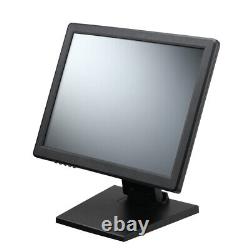 Écran LCD tactile de 15 pouces avec affichage VGA/HDMI, moniteur POS pour commerce de détail et restaurant.