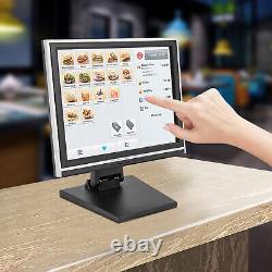 Écran LCD tactile de 15 pouces, caisse enregistreuse tactile avec support POS