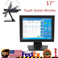 Écran tactile LCD 17 pouces avec affichage LED, USB, VGA pour point de vente sous Windows7/8/10 portable