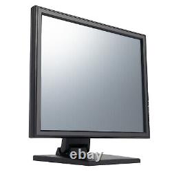 Écran tactile LCD 17 pouces pour point de vente (POS), pour commerce de détail, restaurant, bar, kiosque, avec moniteur VGA.