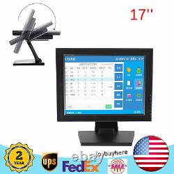 Écran tactile portable LCD de 17 pouces avec affichage LED, moniteur USB VGA POS Windows7/8/10