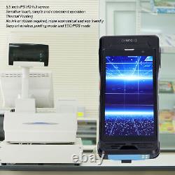 Imprimante de reçu de terminal de point de vente avec écran tactile HD IPS de 5,5 pouces et scanner de point de vente mobile