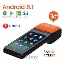 Imprimantes PDA portables BT Android 8.1 11 POS écran tactile code-barres NFC lecteur de carte