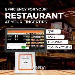 Machine POS tactile de 15,6 pouces avec logiciel de facturation gratuit et imprimante intégrée de 80 mm