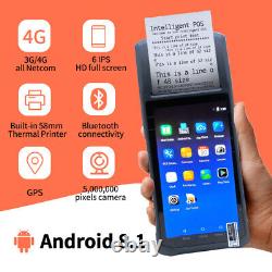 Machine de point de vente Android avec scanner de code-barres 4G/3G/WIFI/Bluetooth et Google Play Store