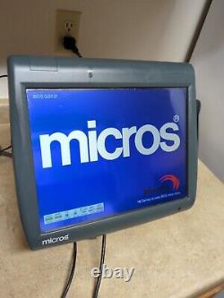 Micros Ws5a Workstation Touchscreen Pos Terminal/registre 400814-101 Avec Support