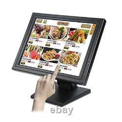 Moniteur Écran Tactile Vga LCD 15 Pouces Usb Pos Stand Restaurant Pub Bar Retail