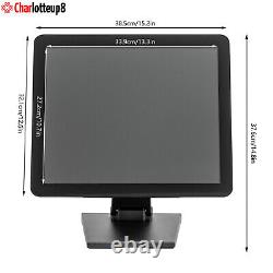 Moniteur LCD POS de 17 pouces pour caisse enregistreuse pour entreprise, restaurant, vente au détail HDMI/VGA/USB