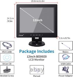 Moniteur tactile 12 pouces, moniteur à écran tactile LCD pour les systèmes POS de restaurant