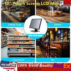 Moniteur tactile LCD POS de 17 pouces pour kiosque de vente au détail, restaurant et bar.