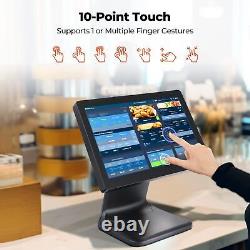 Moniteur tactile LED multi-touch 15,6 pouces avec entrée VGA/HDMI pour commerce de détail et restaurant