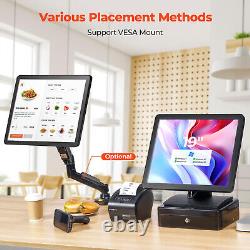 Moniteur tactile LED multi-touch MUNBYN de 19 pouces avec entrée VGA/HDMI pour le commerce de détail