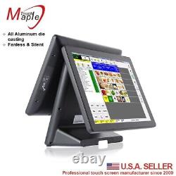 Ordinateur tactile POS à double écran tout-en-un I5/8G/128G/15