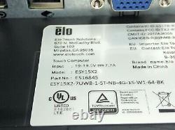 Système de point de vente Elo X-Series 15 AiO avec écran tactile, Intel E3827, Win 10, ESY15X2, testé.