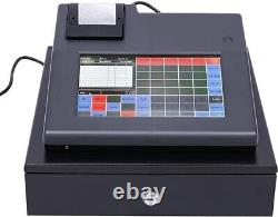 Système de point de vente avec tiroir-caisse électronique à écran tactile et registre de caisse 9801 Plus pour 50 employés.