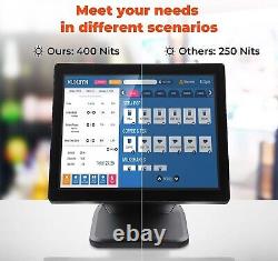 iteur à écran tactile de 17 pouces, système de point de vente pour les petites entreprises, moniteur multi-touch
